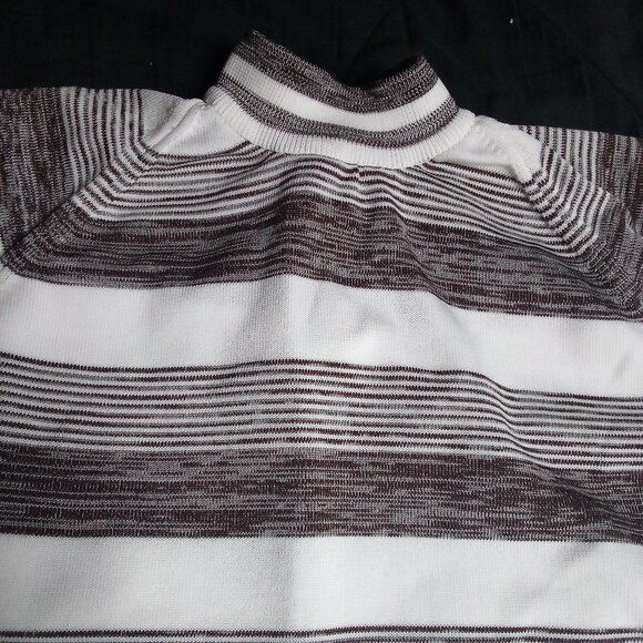 Vintage 70s Striped Polyester Short Sleeve Shirt - Picture 1 of 5